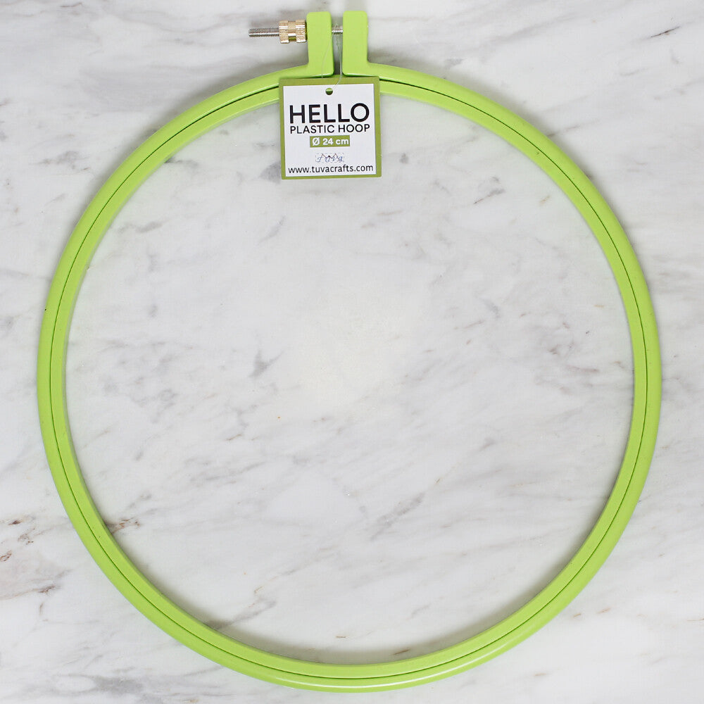 Hello Vidalı Plastik Kasnak 24 cm Yeşil